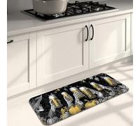 Tapis de cuisine vintage en forme de citrouille pour sol, tapis artistique doux, rembourré, confortable, lavable, antidérapant pour éviers, buanderie, salle de bain, 40,6 x 119,4 cm
