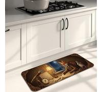 Tapis de cuisine vintage fantaisie pour sol, motif renard, confortable, confortable, lavable, décoration pour éviers, buanderie, salle de bain, 40,6 x 119,4 cm