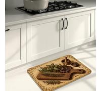 Tapis de cuisine vintage pour sol, design culinaire rustique, doux, confortable et lavable, pour éviers de cuisine, buanderie, 50,8 x 78,7 cm