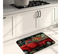Tapis de cuisine vintage pour sol, pick-up rouge, tapis doux, rembourré, confortable, lavable, antidérapant pour cuisine, évier, buanderie, salle de bain, 50,8 x 78,7 cm
