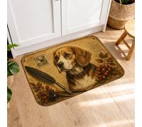 Tapis de cuisine vintage rustique pour sol, bureau de poste, tapis doux, confortable, lavable pour cuisine, évier, buanderie, salle de bain, 40,6 x 61 cm