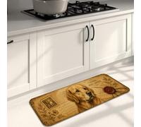 Tapis de cuisine vintage rustique pour sol, bureau de poste, tapis doux, confortable, lavable pour cuisine, évier, buanderie, salle de bain, 40,6 x 119,4 cm