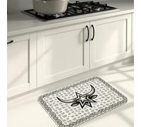 Tapis de cuisine vintage rustique pour sol, motif vache noire et blanche, tapis doux rembourré et lavable pour cuisine, évier, buanderie, salle de bain, 50,8 x 78,7 cm