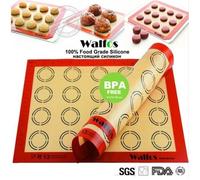 Tapis de cuisson 100% silicone réutilisable anti adhésif résistant à la chaleur pâtisserie Walfos sans BPA 42 X 30 macarons
