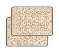 Tapis de Cuisson,2 Pièces Tapis Réutilisable en Silicone Anti-Adhésif,Résistant à la Chaleur,pour four à Micro-ondes, Plaque de Cuisson, Moule à Pâtisserie(42 x 29,5 cm)