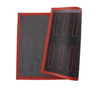 Tapis de cuisson antiadhésif en silicone avec 18 moules à éclairs, doublure de plaque à pâtisserie pour biscuits, pain, biscuits et pâte feuilletée, réutilisable