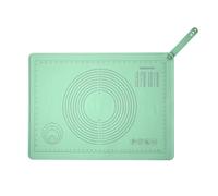 Tapis de cuisson antiadhésif en silicone vert, avec graduation précise et angle droit for pétrir la pâte. Ustensiles cuisine(L-80-60)
