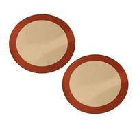 Tapis de cuisson de Pizza en Silicone, 2 pièces, tapis cuisson antiadhésif résistant à la chaleur 9 pouces pour Pizza, pain, four et grille-pain