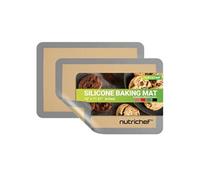 - Tapis de Cuisson en Silicone - 2 Tapis Antiadhésifs 42 x 29,5 cm - Résistant au Four jusqu'à 250°C - Lavable au Lave-Vaisselle - Gris