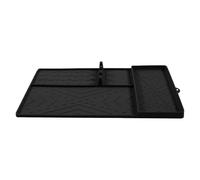 Tapis de cuisson en silicone avec coussinet pour l'extérieur et support d'ustensiles | Catcher anti-goutte résistant à la chaleur et tapis de cuisson sans glissement pour