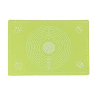 Tapis de cuisson en silicone de 25 x 17 pouces, tapis à rouler la pâte réutilisable, plaque de cuisson en silicone, feuille de table antidérapante avec mesures pour gâteau à pizza (Verte)
