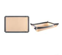 Tapis de cuisson en silicone épais - Antiadhésif - Réutilisable - Pour cookies, macarons, pain, pâtisseries, lave-vaisselle, compatible avec les plaques de four de 30 x 21 cm, 40 x 30 cm, 42 x 29,5 cm