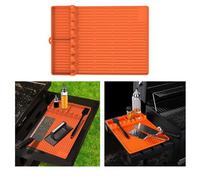 Tapis de cuisson en silicone pour Blackstone, grand tapis de spatule 3 en 1 avec tampon d'égouttement, tapis d'étagère latérale pour barbecue extérieur, support d'ustensiles de barbecue de qualité