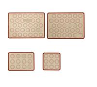 Tapis de cuisson en silicone pour macarons 1/2/4 tapis de cuisson en silicone épais, antiadhésifs et réutilisables, for four, biscuits, macarons, pâtisseries(4pcs mats set)