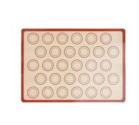 Tapis de cuisson en silicone pour macarons Tapis de cuisson en silicone for macarons (1 pièce) - Idéal for moules à, pâtisseries et biscuits Antiadhésif professionnel(Red 42x29.5cm)