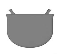 Tapis de cuisson en silicone pour mijoteuse - Résistant à la chaleur - Sans sac pour cocottes ovales de 6 l et 8 l - Passe au lave-vaisselle, réutilisable et résistant à la déchirure (gris, 8 l)