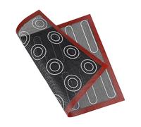 Tapis De Cuisson Pour Choux À La Crème - Doublure À Biscuits En Silicone Réutilisable, Feuille De Motif De Guide De Macaron 40 X 30 Cm, Tapis De Pâtisserie À Dessert À Double Impression, Accessoire De