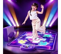 Tapis de danse à double éclairage, couverture de danse Bluetooth avec 4 modes de jeu, connexion Bluetooth, activité physique, développement mental, 95*85 cm