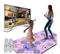 Tapis de danse double-168 jeux et 100 chansons intégrés-Compatible avec les téléviseurs et les ordinateurs -Dimensions : 165 x 93 cm