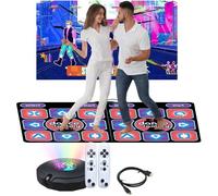 Tapis de danse Double, avec manette sans fil, 3 modes,165*93 cm,100 chansons intégrés, TV et ordinateur, fitness antidérapant en