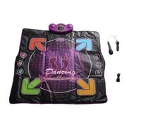 Tapis de Danse Électronique Enfants 80x80 cm Multiniveaux avec Microphone Intégré Mode Libre et Challenge, Améliore Coordination Main - Pied, Réactivité et Intelligence Musicale, U