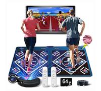 Tapis de danse électronique HDMI avec caméra, carte mémoire 64 Go,81 clips musicaux,1000 jeux intégrés, 650 chansons, modes solo et double,cadeau luxueux et interactif pour enfants, garçons et filles
