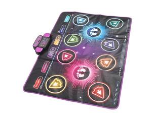 Tapis de Danse électronique pour Enfants, Tapis de Jeu de Musique Interactif pour Un Usage Domestique, de Danse Double Joueur, Jouet pour Frères et Sœurs et Amis, Matériau en Fibre de