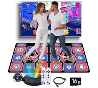 Tapis de Danse HDMI avec caméra, pour TV, Tapis de Danse pour Enfants et Adultes, pour Deux utilisateurs avec Manette sans Fil, 16 Go, Tapis de Jeu antidérapant, pour Le Fitness et la Danse (A)