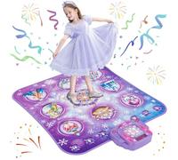 Tapis de Danse pour Enfants 3 à 12 Ans, Jeux Tapis Danse Musical avec Bluetooth, Jouet Création de Chansons et Musique Intégrée, Violet Cadeau D'anniversaire Noël pour Garçons Filles 5 6 7 8 9 10 Ans