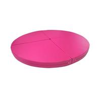 Tapis de danse rond pliable et portable - Tapis de sécurité professionnel pour le yoga et la pole dance avec mousse réticulée, revêtement antidérapant en cuir, idéal pour la maison et le stu