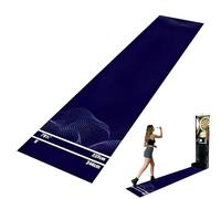 Tapis de de fléchettes - Tapis de fléchettes portable antidérapant en velours avec laisse de lancer, résistant à l'usure, absorbant l'eau, pour jeux, tournois, clubs sportifs, bureau