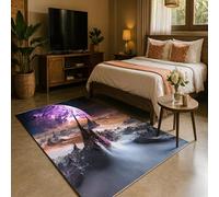 Tapis de décoration,120 x 200 cm, Abstract Purple Rouge Orange Blanc Noir, Design Moderne Chambre, Salle de séjour, Salle à Manger,Rug for Living Room