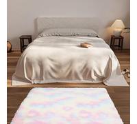 Tapis de Décoration 80 x 130 cm Dessous Antidérapant Tapis Moelleux à Poils Courts Décoration Intérieure pour Chambre à Coucher Salon, Sept Couleurs