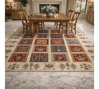 Tapis de décoration,Beige Oriental, Rouge, Bleu, Vert, Orange, Marron, 80 x 140 cm, Tapis Doux Poil Court Tapis Salon Chambre à Coucher, canapé, Area Rug for Hall Hallway
