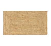 Tapis de décoration en jute - vidaXL - 80x200 cm - Beige - Uni - Rectangulaire - Fait main - Lavable en machine