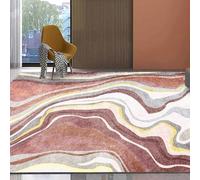 Tapis de décoration, Marbre Abstract Coral Rouge Orange Jaune Gris,Terracotta,120 x 160 cm, Salon Chambre Design Moderne Salle à Manger Cuisine Chevet canapé, Rug for Living Room