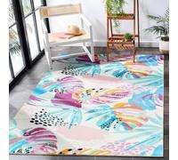 Tapis de décoration, Moderne et coloré Bleu Violet Rose Orange Jaune Noir Blanc, 180 x 240 cm, Décoratifs Tapis pour Chambre, Cuisine, Salon, Couloir,Rug for Living Room
