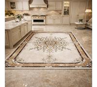 Tapis de décoration,Motif Floral Beige, Marron, Rose, Bleu, Vert, Jaune, 80 x 200 cm, Chambre Salon Salle à Manger Terrasse Balcon Hall Cuisine Décor,Runner Rug for Hallways