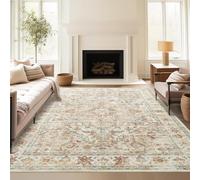 Tapis de décoration,Motif Floral Oriental coloré Blanc, Orange et crème, 180 x 240 cm, Décoratifs Tapis pour Chambre, Cuisine, Salon, Couloir,Rug for Living Room