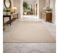 Tapis de décoration,Motif géométrique Moderne Beige Gris, 80 x 120 cm, Tapis de Couloir Salon Chambre Cuisine Balcon, Paillasson Entree, Runners for Hallway