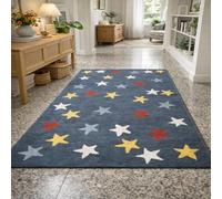 Tapis de décoration,Motif géométrique Moderne Bleu, Jaune, Rouge, Blanc, Gris, 80 x 140 cm, Tapis Doux Poil Court Tapis Salon Chambre à Coucher, canapé, Area Rug for Hall Hallway