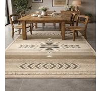 Tapis de décoration,Motif géométrique Oriental Beige, Marron, Gris, Blanc, Bleu, 80 x 140 cm, Tapis Doux Poil Court Tapis Salon Chambre à Coucher, canapé, Area Rug for Hall Hallway