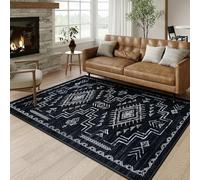 Tapis de décoration,Retro géométrique Design Moderne Print,Noir,120 x 160 cm, Salon Chambre Design Moderne Salle à Manger Cuisine Chevet canapé, Rug for Living Room