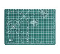 Tapis de Découpe Auto-réparant A5 Double Face pour Bricolage Créatif | Grille de Mesure, Règle Intégrée, Format Pliant, Plastique Vert, Protège la Surface de Travail, Usage DIY