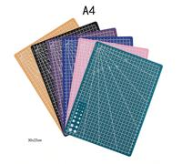 Tapis de découpe en plastique PP durable avec grille & marques de mesure - Tailles A3, A4, A5 & Mini, couleurs multiples | Tapis de précision pour la couture, l'estampage, la sculpture, la pâtisserie 