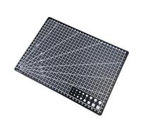 Tapis de découpe en PVC, simple face, patchwork, for établi, couture, manuel, bricolage, couteau, gravure, planche cuir(Black,A4)