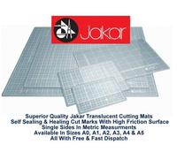Tapis de découpe Jakar - Double face - Format A0, A1, A2, A3, A4, A5 - Gradué en cm, mm, pouces - Vert, transparent, Translucent A4 (220 x 300 x 3mm)
