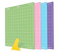 Tapis de découpe pour Cricut - Lya Vinyl Lot de 4 Variété 30,5 x 30,5 cm, Vinyle (StandardGrip, LightGrip, StrongGrip, FabricGrip) Série Explore Air et accessoires (LYA-CUTTINGMAT-4)