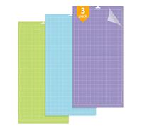 Tapis de découpe pour Cricut Variety Cricut Explore Air2/One Maker, 3 tapis de sol de 30,5 x 61 cm - StandardGrip, LightGrip, StrongGrip, Tapis de découpe adhésif pour matelassage, artisanat