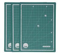 Tapis de découpe pour tampons en caoutchouc, planche à graver pour papier artisanal, sculpture modèle A4, tampon de découpe, 2 couleurs et côtés, bricolage, 3 pièces